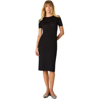 Missoni Chevron Cotton And Viscose Longuette Dress in Black at Nordstrom, Size 38 It