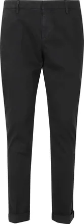 Dondup Nero Gaubert Gabardine Straight-Leg Pants
