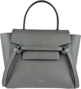 Celine Pre-owned Vintage Leren Heuptas Schoudertas - Dames - Vintage Handtas - Grijs - ONE Size - Leer - Vintage