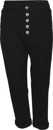 Dondup Cropped Broeken - Dames - Vrijetijds broeken - Zwart - W25 - Broeken