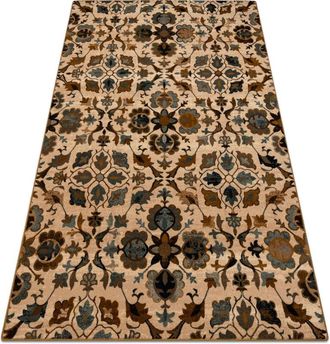 RugsX Rugsx - Alfombra De Lana Omega Amalfi Flores Kamel Marr&oacute;n Brown 170x235 Cm