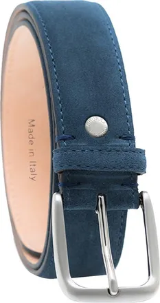 Ghurka Handcrafted in Italy Genuine suede leather belt in Suede Denim at Nordstrom, Size 42