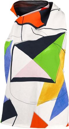 Ter Et Bantine Top drappeggiata con scollo allamericana - Bianco