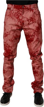 Dolce & Gabbana Hombre, Vaqueros, Rojo, Talla: M