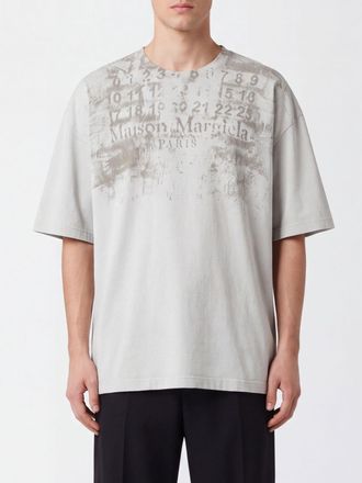 Maison Margiela T-shirt in cotone con logo numerico e vestibilit&agrave; relaxed