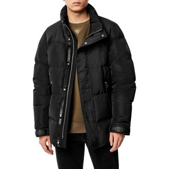 Mackage Riley Genuine Shearling Lined Down Jacket in Black at Nordstrom, Size 38