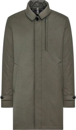 Duno Groene wollen jas 3-laags stof - Heren - Parka Jassen - Groen - 2XL - Wol - Jassen