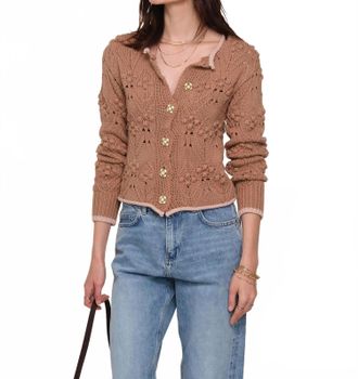 Heartloom Evira Cardigan In Camel