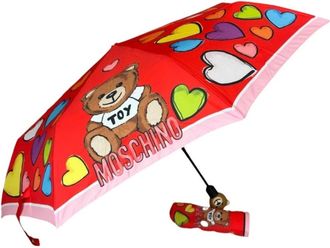 Moschino Umbrellas, female, Multicolor, Size: ONE SIZE Heart and Bear Openclose Umbrella