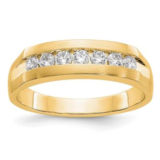 Diamond2Deal 14k Gold Lab Grown Diamond Wedding Band Ring 1/2Ct Clarity- VS Color- D-E