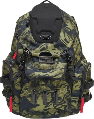 Oakley Backpacks Unisexs Bathroom Sink Recycled Backpack, Tiger Camo Green, One Size