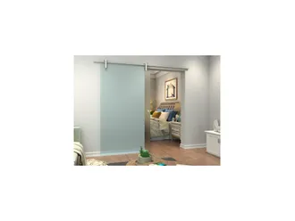 Vente-Unique Puerta corredera con sistema de aplique CLEAVER - 205x93 cm - Cristal templado