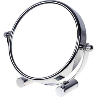 OEM Espejo De Maquillaje, Aumento De 5x, Espejo Cosm&eacute;tico Compacto De Pie De 6 Pulgadas, Cromado, &Oslash; 15,3 Cm, Giro De 360&deg; Al 100 % Y Al 500 %, Espejo De M