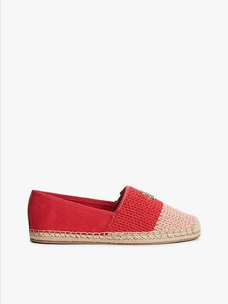 Tommy Hilfiger Logo Plaque Colour-Blocked Woven Espadrilles