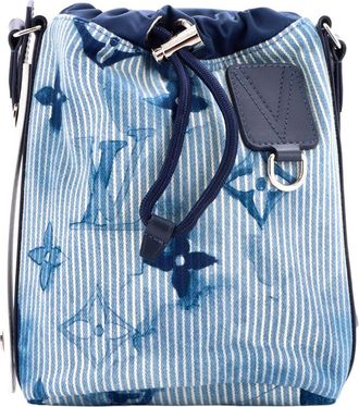 Louis Vuitton Sac Marin Bag Limited Edition Monogram Watercolor Stripes Denim Bb (Authentic Pre-Loved)