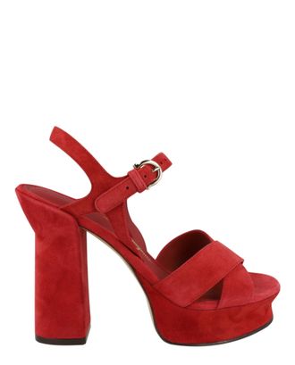 Ferragamo Sonya Suede Platform Sandals