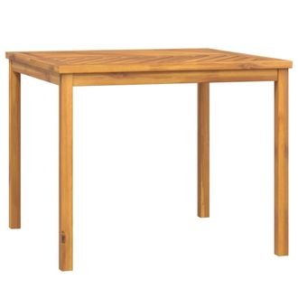 Berkfield Home Garden Dining Table 90x90x74 cm Solid Wood Acacia in Brown | Size: 90 x 90 x 74 cm