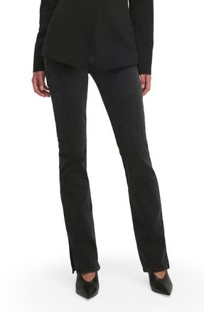 Favorite Daughter The Valentina Side Slit High Waist Straight Leg Tower Jeans in Boulder at Nordstrom, Size 23