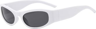 Generic Sports Men Driving Sunglasses Vacation Commuter Outdoor Sun Glasses(White)