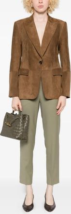 PESERICO Womens Elastic-Waist Embellished Trousers Aw25 W