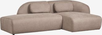 Sklum Sof&aacute; Modular Chaise Longue Derecho De 2 Piezas Con Div&aacute;n Izquierdo En Chenilla Coquette Sklum