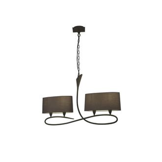 Netlighting Lua Ceiling Pendant 2 Arm 4 Light E27 Ash Grey with Ash Grey Shades