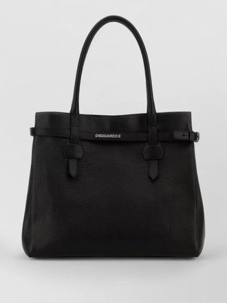Dsquared2 twin leather shopping bag structured shape