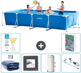 Intex Piscina Con Estructura Rectangular - 450x220x84 Cm - 7-piezas S141