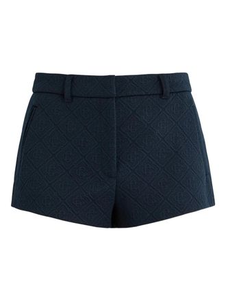 Casablanca logo-jacquard mini shorts - Blue