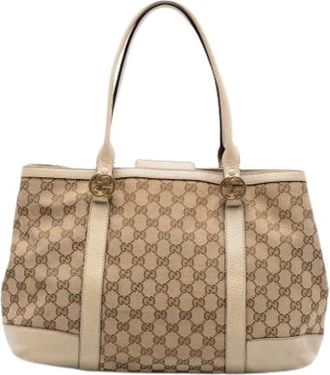 Gucci Pre-owned Tote Bags, female, Beige, Size: ONE SIZE Pre-owned Vintage Tote