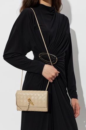 Bottega Veneta Shoulder Bag Andiamo, Womens, Beige