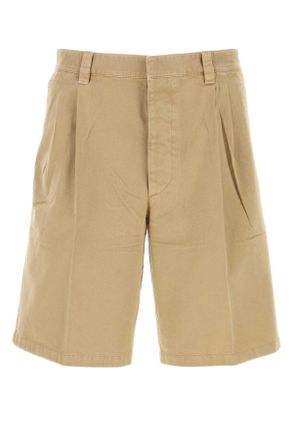 Prada Beige Gabardine Bermuda Shorts
