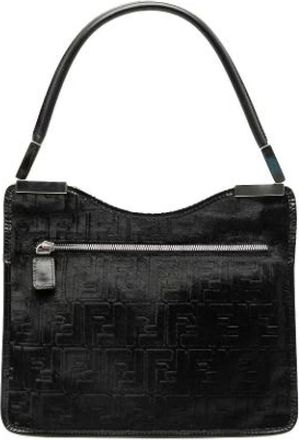 Fendi Pre-owned Shoulder Bags, female, Black, Size: ONE SIZE Pre-owned Leather Shoulder Bag