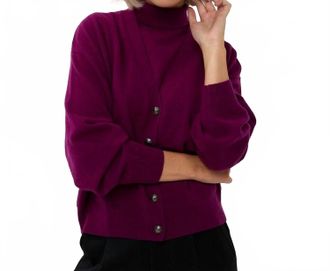 Esqualo Olina Oversized Cardigan In Maroon