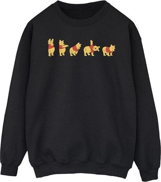 Disney Heren Winnie De Poeh Stretching Sweatshirt (Zwart)