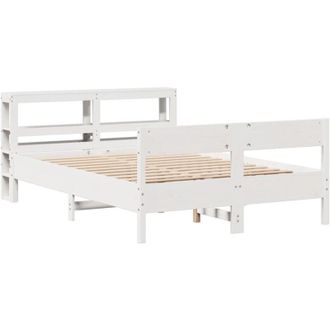 vidaXL Estructura De Cama Sin Colch&oacute;n Madera De Pino Blanca 150x200 Cm Vidaxl