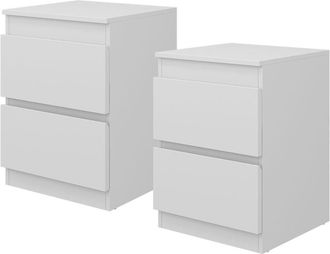 Vicco Mesilla De Noche Calisto, Blanco, 40 X 55 Cm Lote De 2