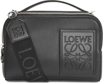 Loewe Borsa a mano con placca logo - Nero
