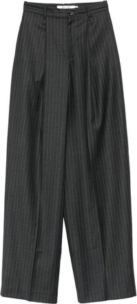 Aya Muse Pinstripe-print Pleated Trousers