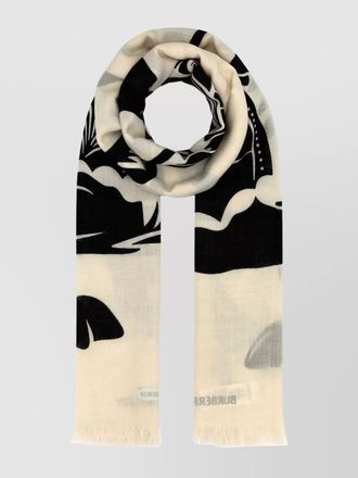Burberry embroidered wool scarf