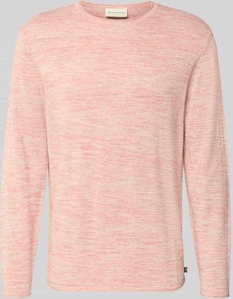 Tom Tailor Regular Fit Strickpullover aus Baumwoll-Mix Modell Space dye in Rot, Gr&ouml;&szlig;e XXXL