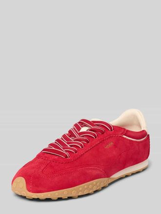 Hoff Sneaker aus echtem Leder mit Logo-Detail Modell Bridge in Rot, Gr&ouml;&szlig;e 36