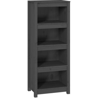 vidaXL Book Cabinet Grey 50x35x125.5 cm Solid Wood Pine Vidaxl