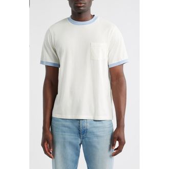 Elwood Pocket Ringer T-Shirt in White/Blue at Nordstrom, Size Xx-Large