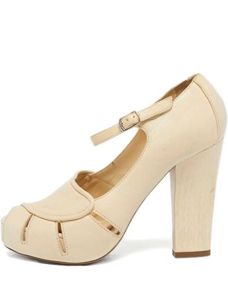 Chlo&eacute; Mary Jane block-heel pumps - Neutrals