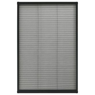 vidaXL Mosquitera Plisada Para Ventanas Aluminio Antracita 80x160cm Vidaxl