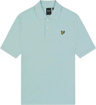 Lyle & Scott Mens Lyle & Scott Brand Chest Logo Clear Sky Polo Shirt - Green - Size: 36