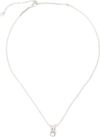 Yvmin Geweven Konijnenhanger - Dames - Kettingen - Grijs - ONE Size - Accessoires