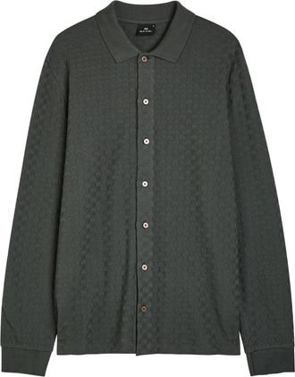 Paul Smith Textured Cotton Cardigan - Grey - XL