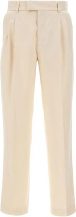 Dr&ocirc;le de Monsieur Golfbroek met plooien in de tailleband - Heren - Straight fit broeken - Beige - S - Polyester - Broeken